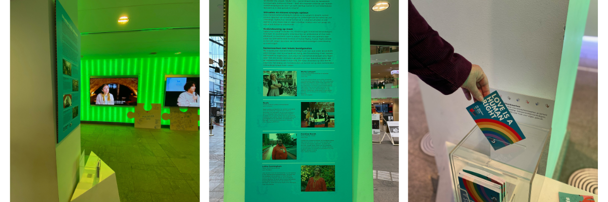 three pictures of the exhibition